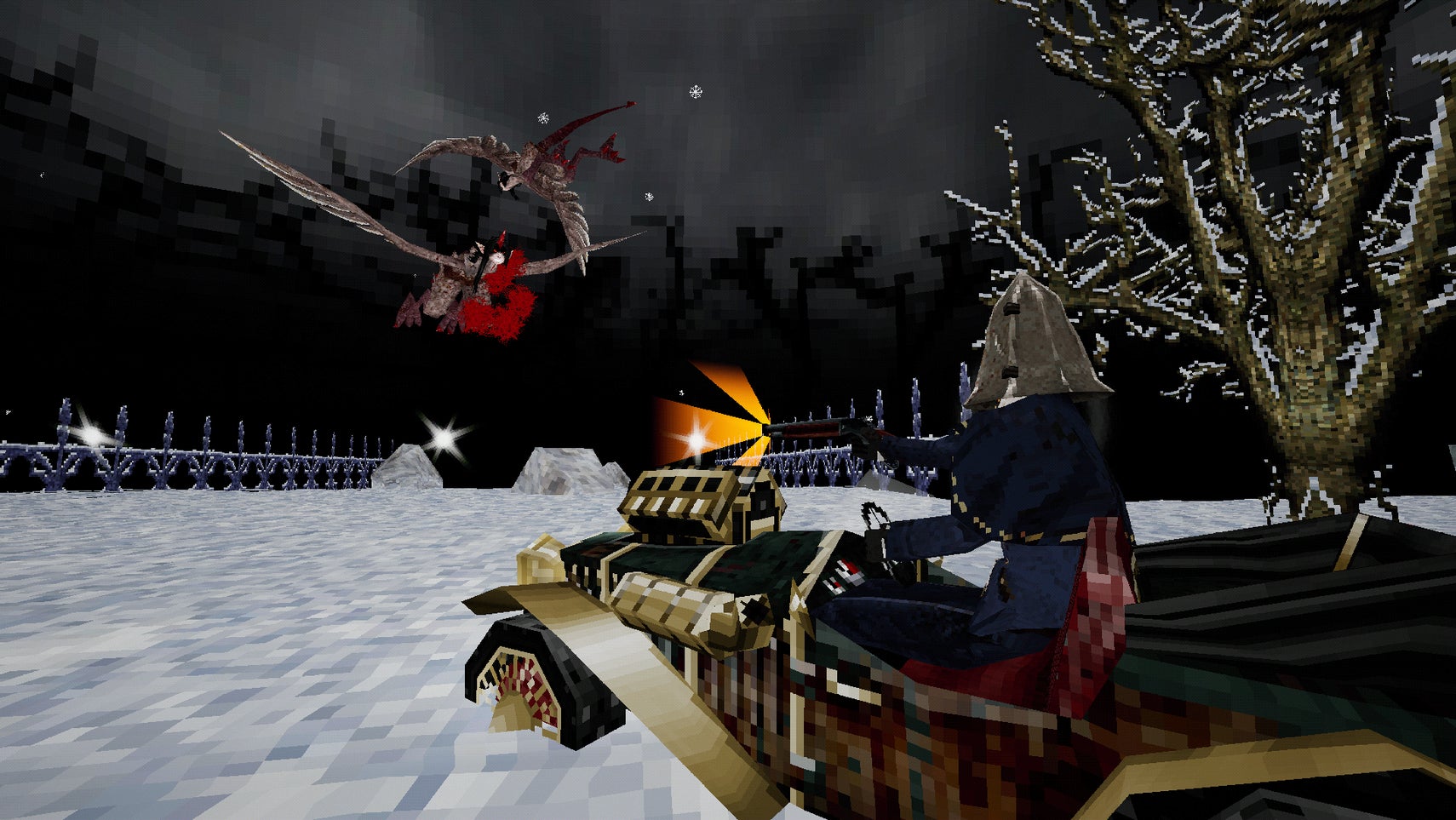 A kart racer firing a weapon Nightmare Kart. - 1