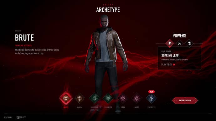 The Brute (Brujah) archetype, as added to Vampire: The Masquerade - Bloodhunt in Version 1.0.