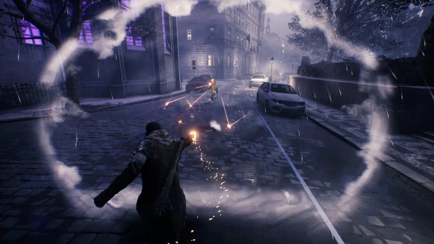 A Brute uses its Shockwave Punch ability to deflect an enemy’s bullets in Bloodhunt.