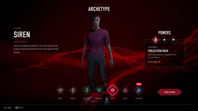 The Siren (Toreador) archetype, as added to Vampire: The Masquerade - Bloodhunt in Version 1.0.