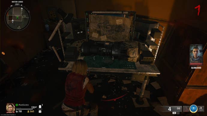 The workbench for the Thrustodyne M23 in Black Ops 6 Zombies' Liberty Falls.