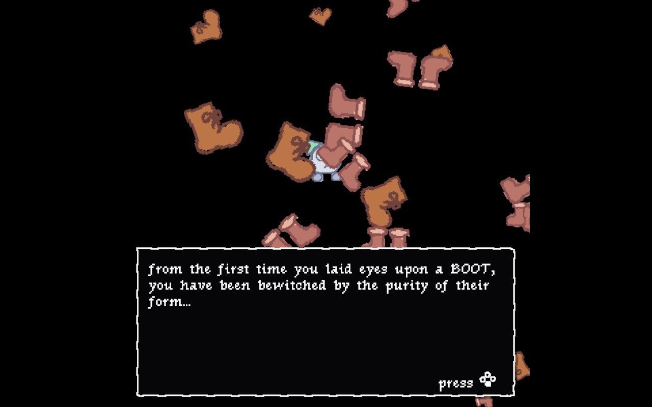 Lots of boots fall from the sky in Boots Quest DX - 5