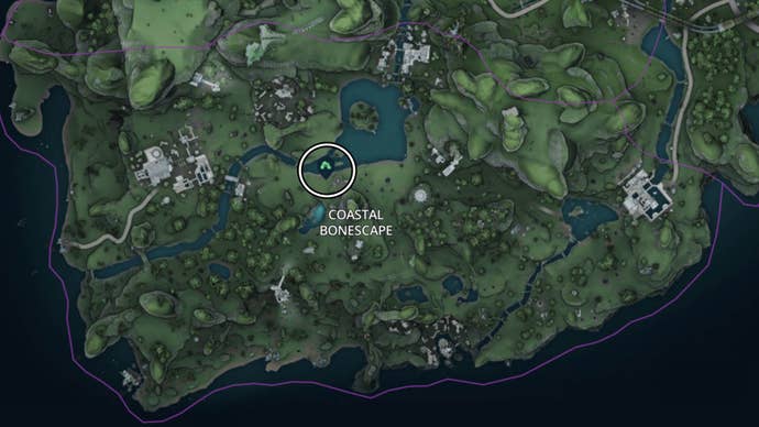 Borderlands 4 Local do mapa da mina de Mina de Mina de Mina Costeira de Bones Soxes