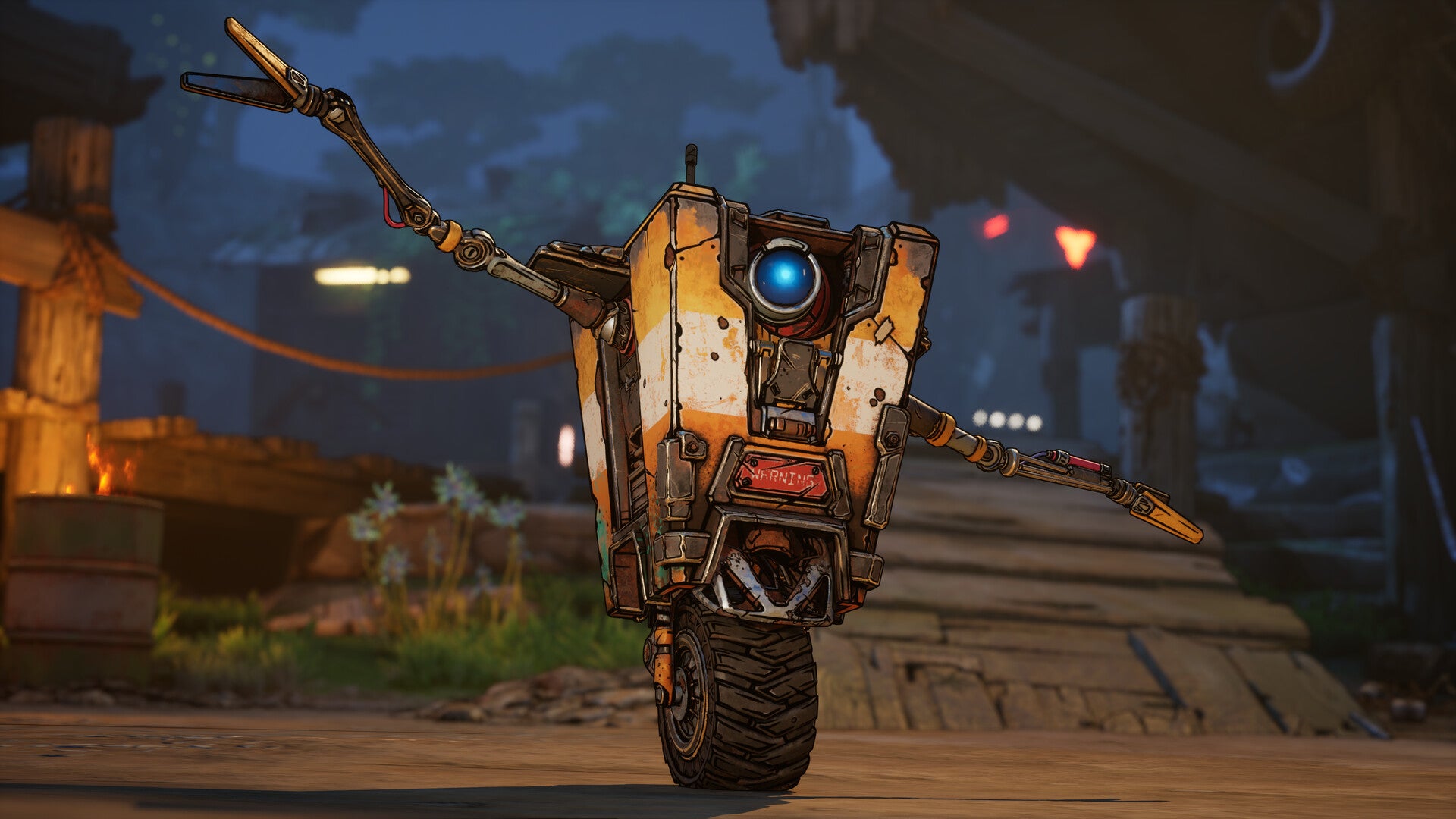 Claptrap strikes a pose in Borderlands 4. - 1