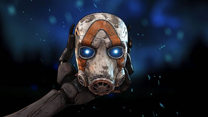 A disguise of the mascot of Borderlands 4 is held successful the robotic manus of an unseen character.