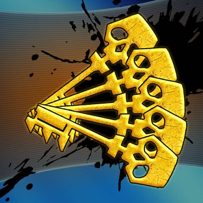 Official Borderlands artwork showing a bunch of Golden Keys, which are used to open chests containing loot.