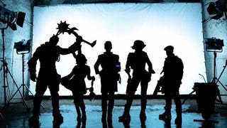 Silhouettes of the Borderlands movie leads.