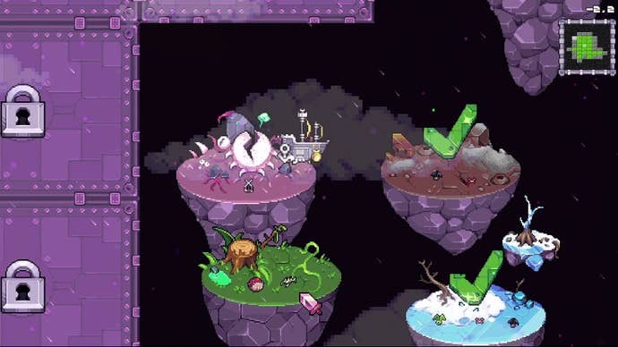 The world map screen in bore blasters