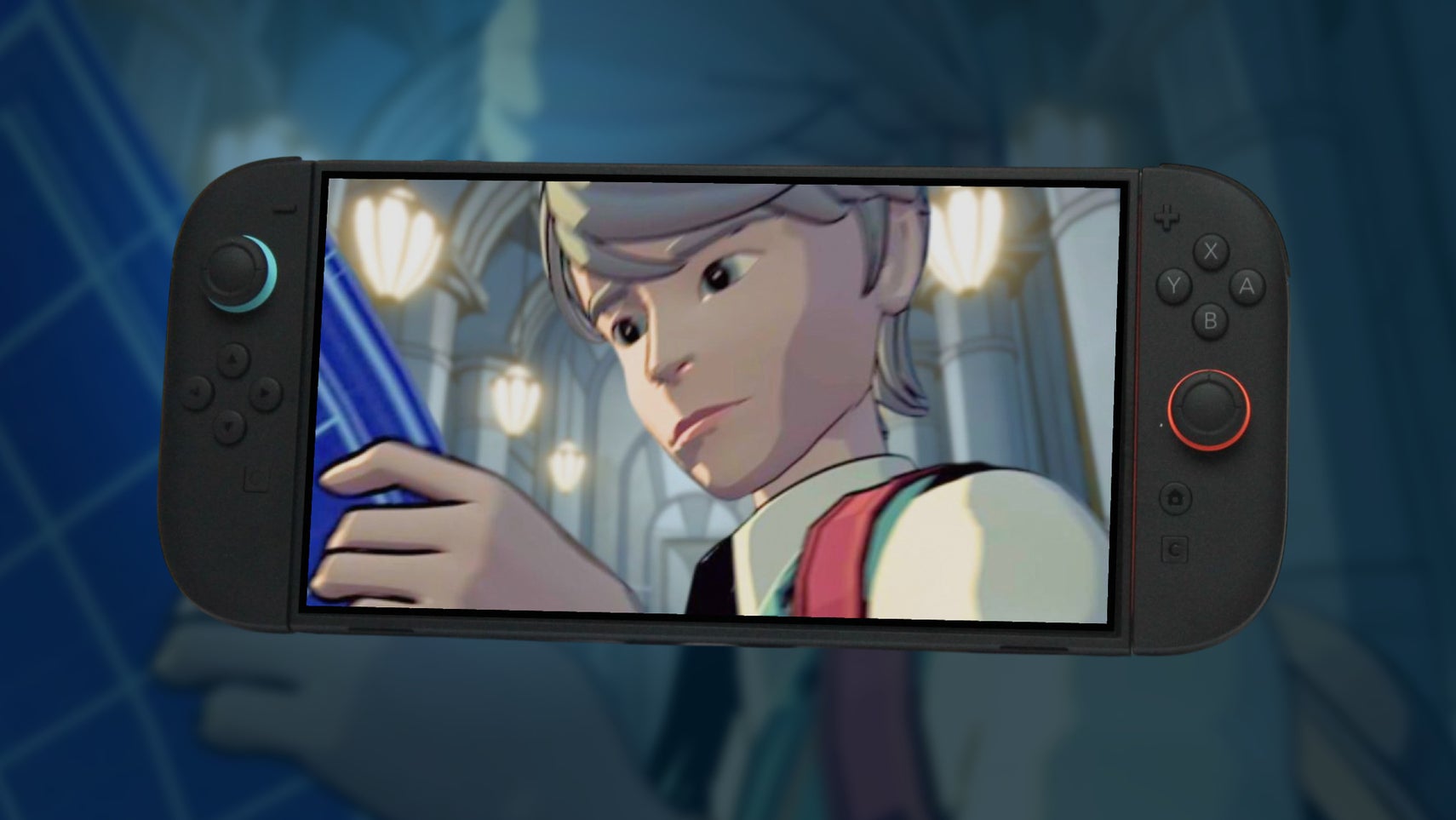 Blue Prince being played on a Nintendo Switch 2