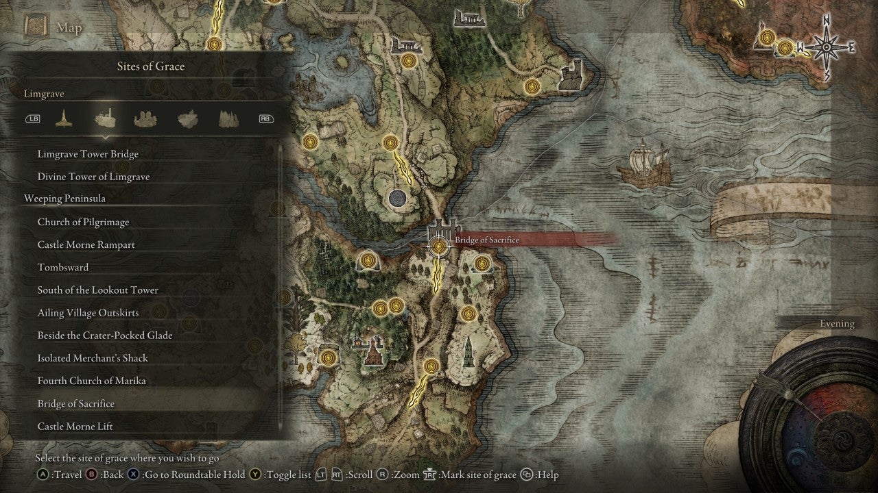 Bridge of Sacrifice Grace in Elden Ring