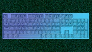 brighter mechanical keyboard 100% full-size layout on grass for some reason