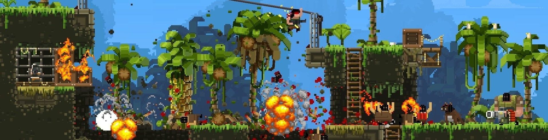 Broforce mengt chaotische gameplay met een jaren 80-sfeertje