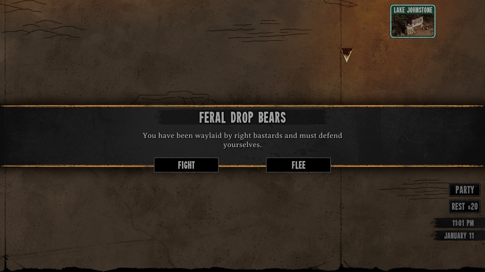 A combat warning in Broken Roads - 5