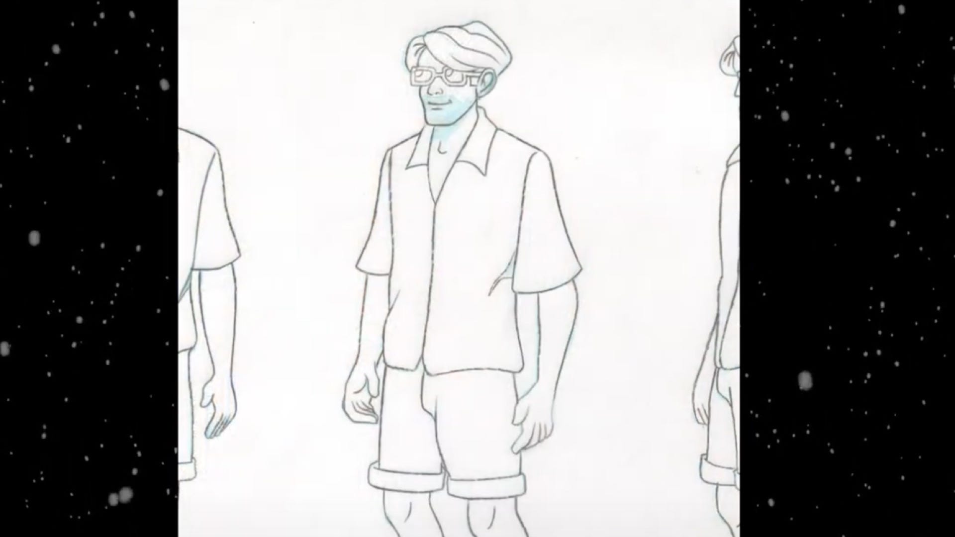 Broken Sword 2: The Smoking Mirror concept art, seemingly for a Reforged remaster, showing protagonist George Stobbart in shorts and sunglasses.