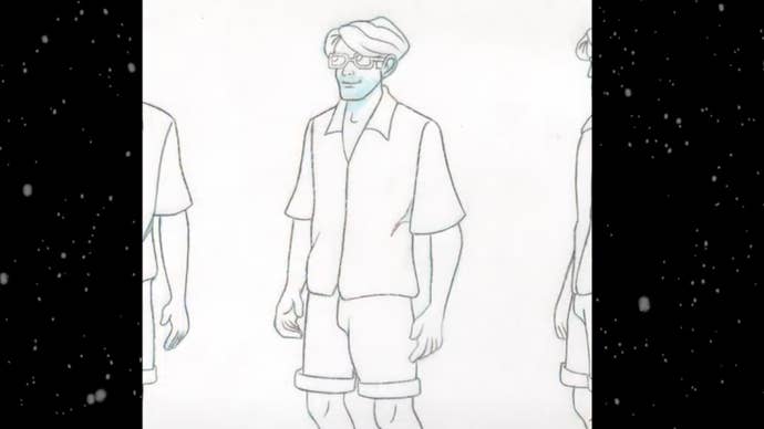 Broken Sword 2: The Smoking Mirror concept art, seemingly for a Reforged remaster, showing protagonist George Stobbart in shorts and sunglasses.