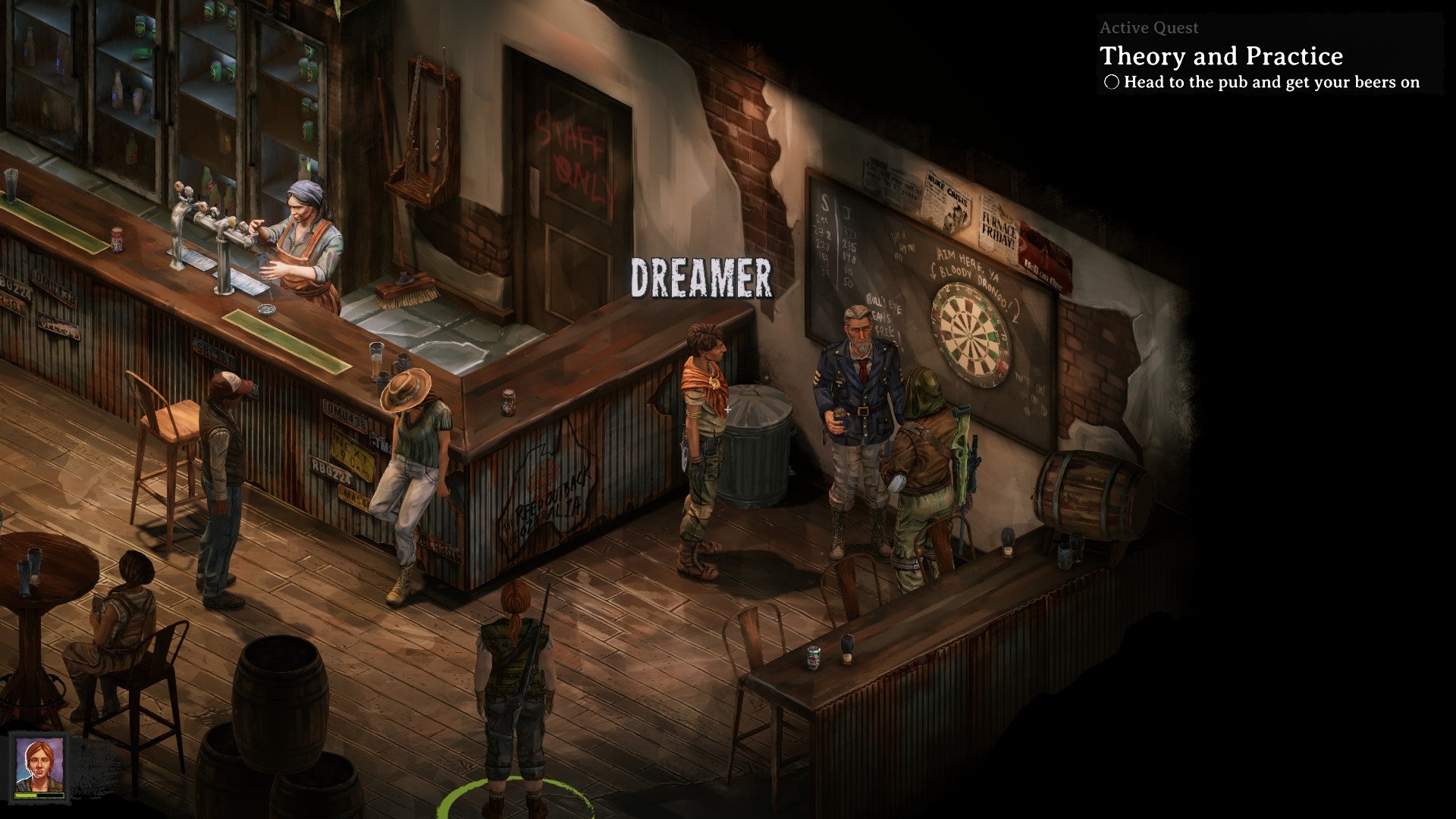 mates get their tinny on in a pub in Broken Roads - 3