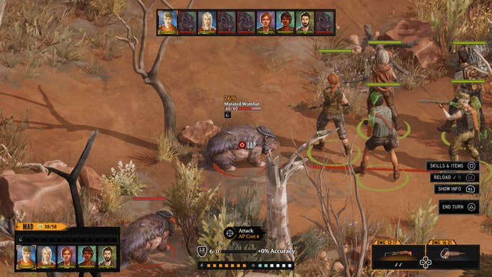 A Jackaroo and her right tough mates fight some mutant wombats in Broken Roads
