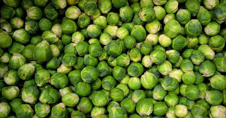 A bunch of brussels sprouts