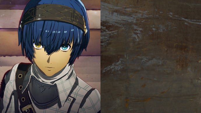 A view of playing Metaphor: Refantazio with a bucket on your head