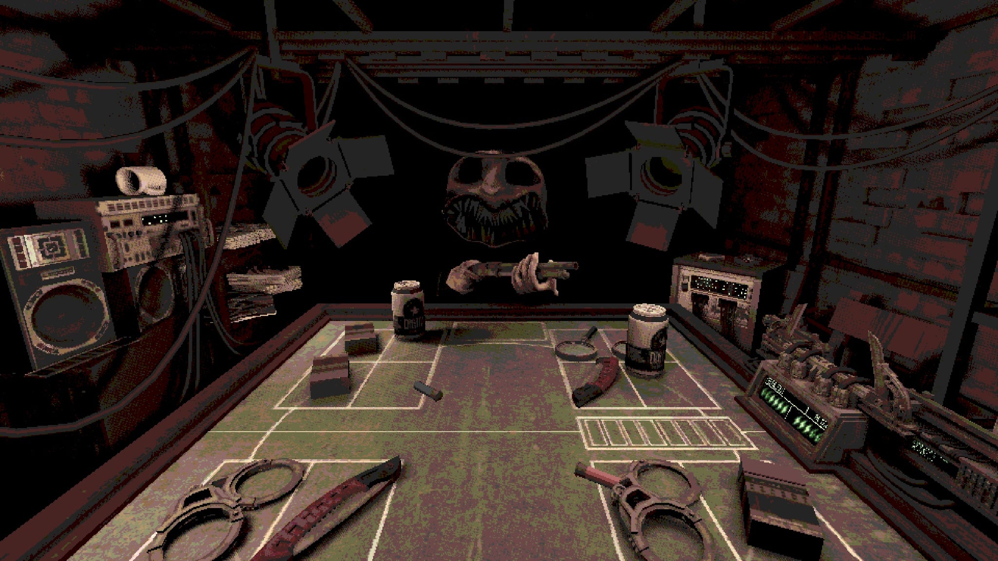 Playing for your life in a Buckshot Roulette screenshot. - 3