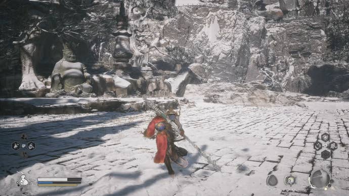 The location of the first Buddha statue in Black Myth: Wukong.