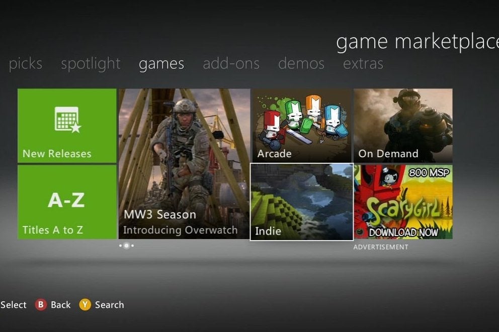 Games on store xbox 360 marketplace