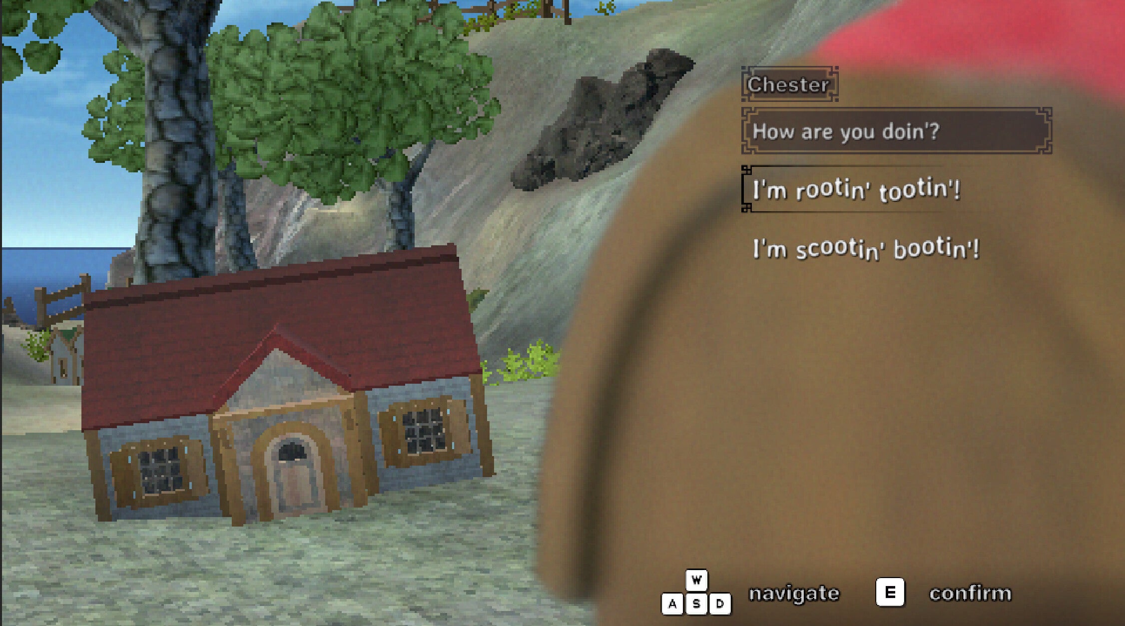 Two houses have a discussion in Building Relationships.