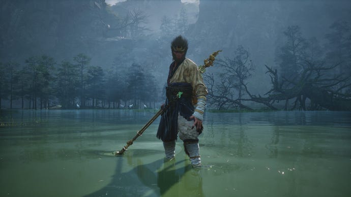A player wearing the Pilgrim Armour in Black Myth Wukong.