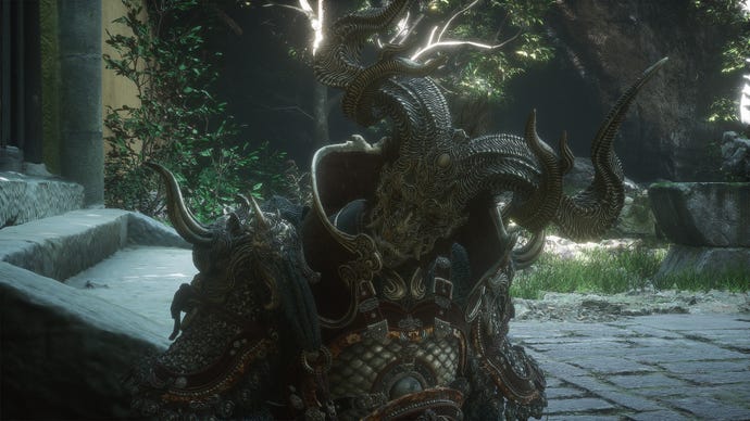A player wearing the Bull King Armour in Black Myth Wukong.