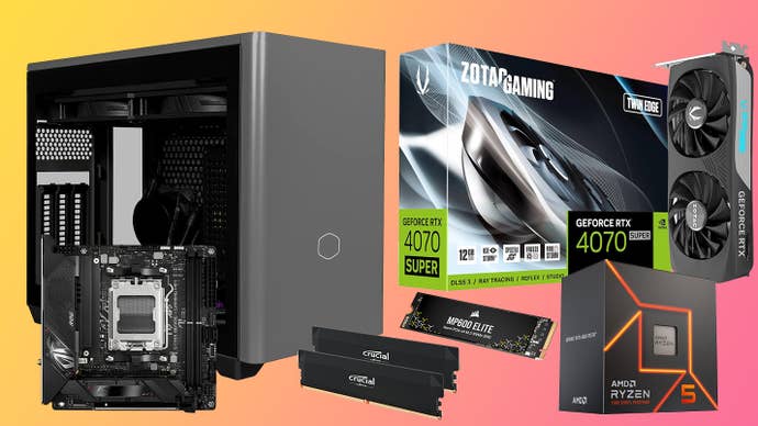 small form factor build with nr200p max, rtx 4070 super, amd ryzen 5 7600, ram and ssd