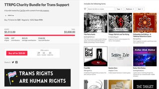 Tabletop RPG Charity Bundle for Trans Support packages 75 games for $20