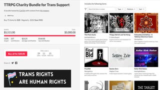 Tabletop RPG Charity Bundle for Trans Support packages 75 games for $20