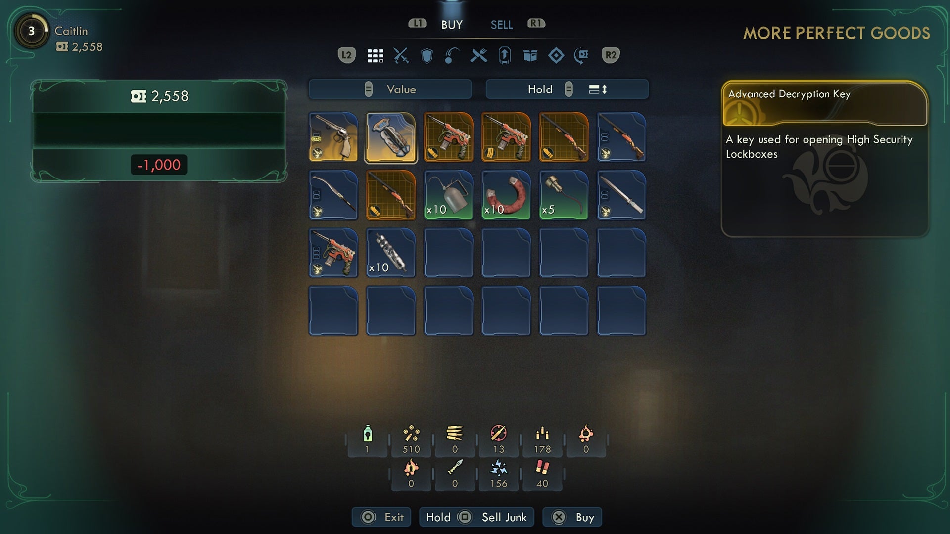 Buying an Advanced Decryption Key for 1,000 Bits in The Outer Worlds 2. - 4