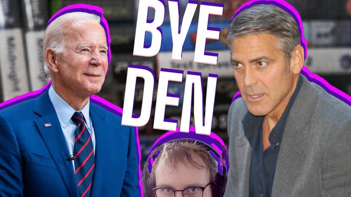 Biden and George Clooney face off, referee’d by Tom Orry