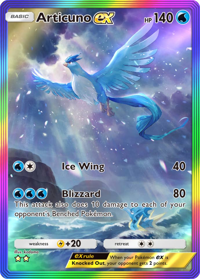 Articuno EX in Pokemon Trading Card Game Pocket.