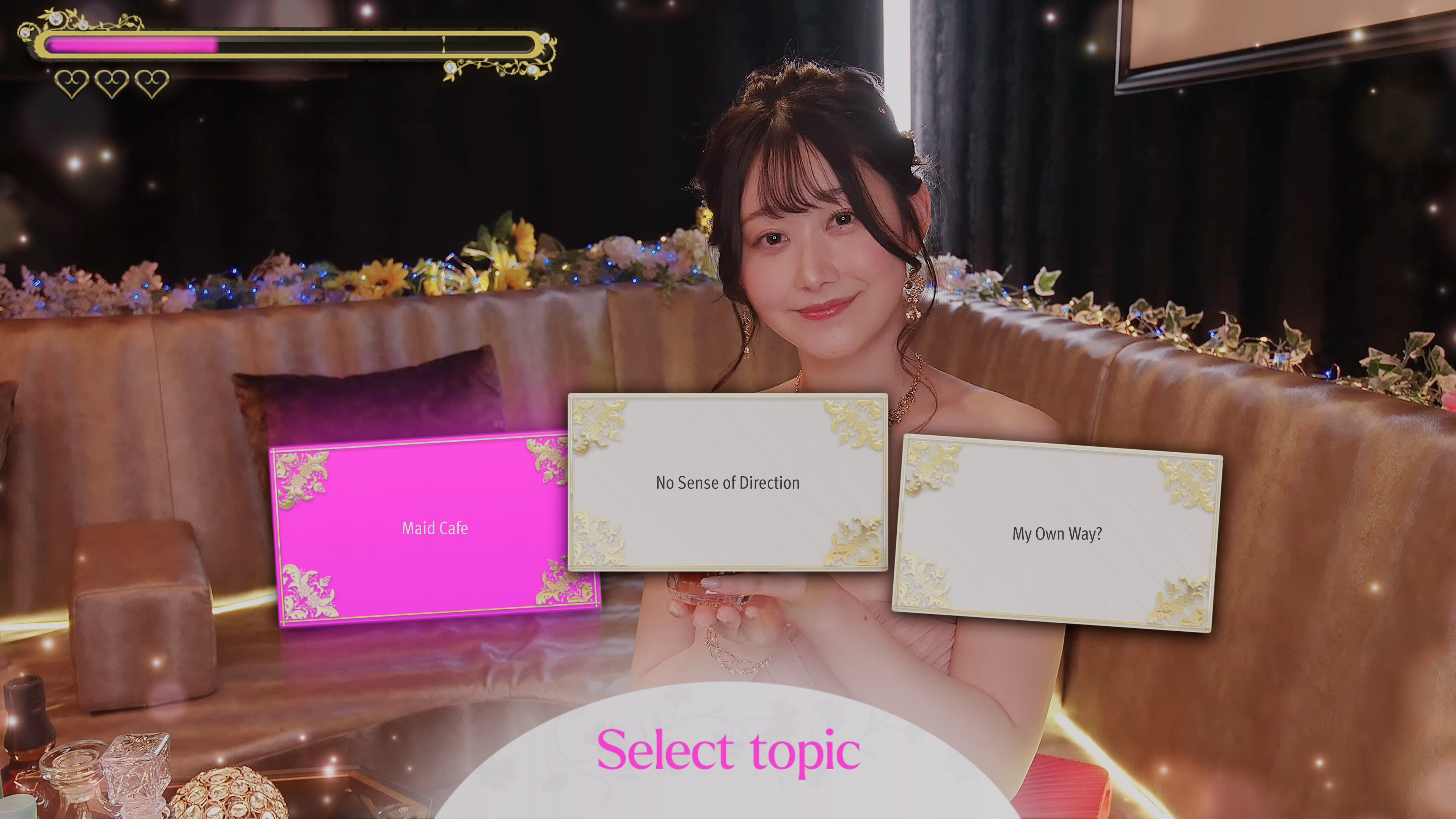 Dialogue options in the Like A Dragon Gaiden cabaret club