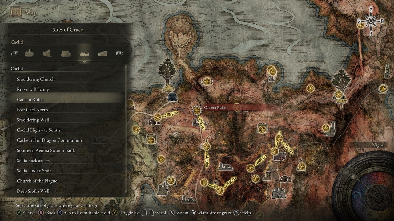 Caelem Ruins Grace in Elden Ring