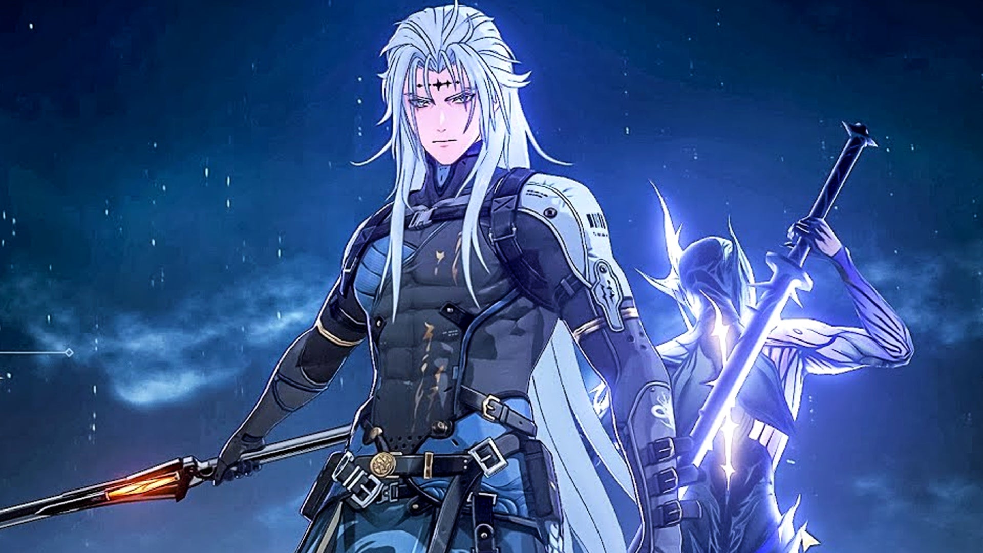 A screenshot of Calcharo and one of his phantoms from the Wuthering Waves convene screen. - 4