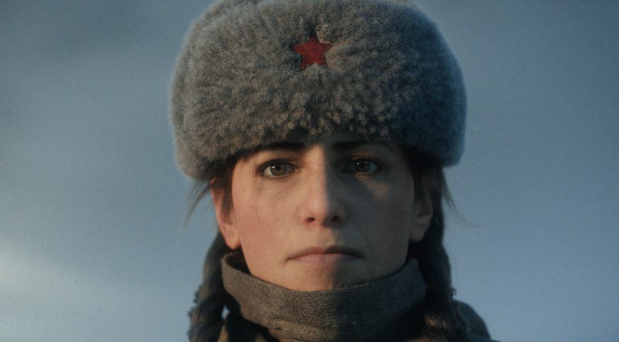 Call Of Duty: Vanguard reveal screenshot depicting Eastern Front sniper Lieutenant Polina Petrova.