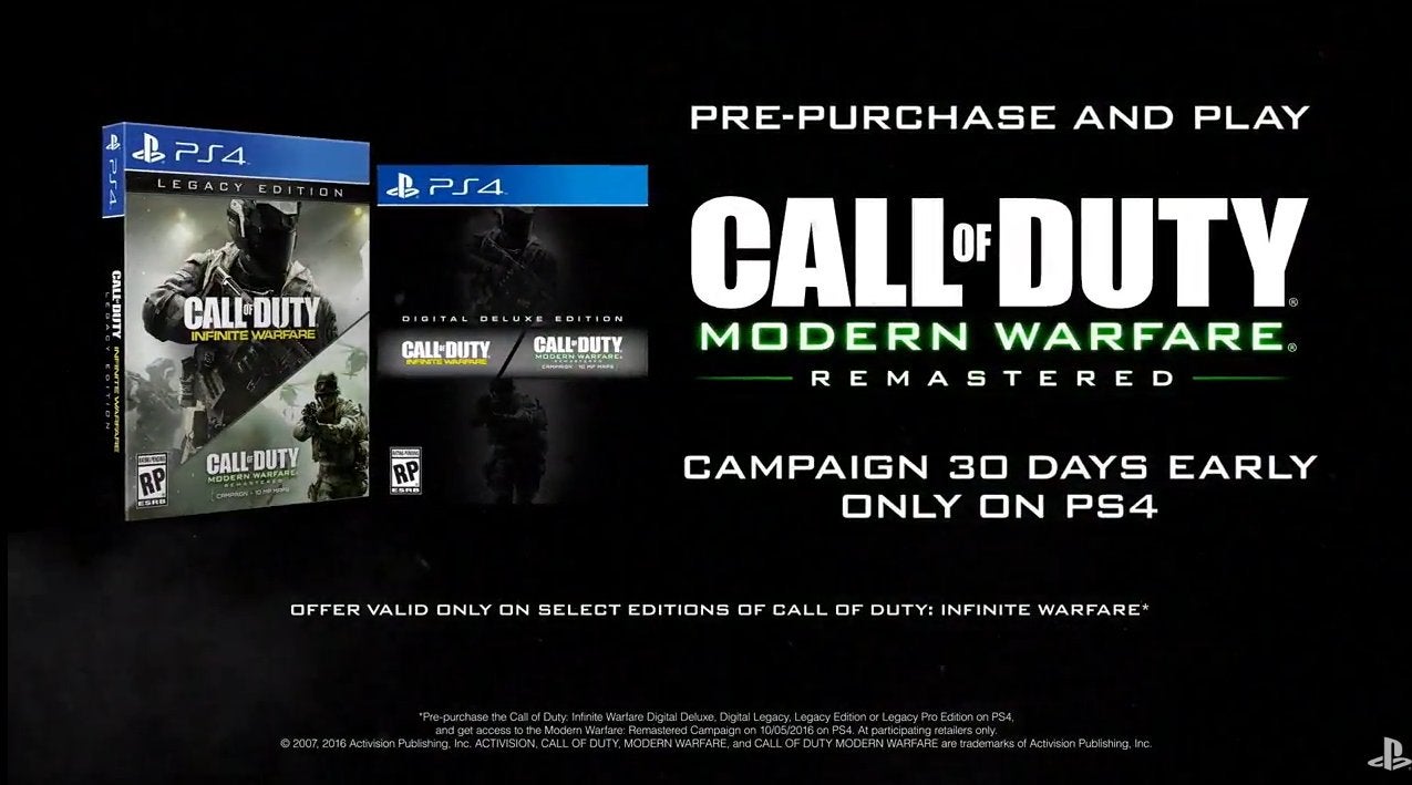 Ps4 Remastered Cod You can play the Call of Duty: Modern Warfare Remastered campaign early ...