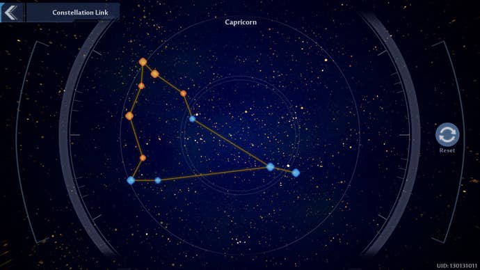 Capricorn constellation solution in Tower of Fantasy