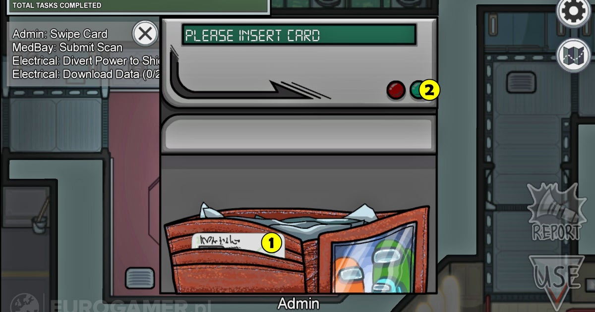 Among Us - zadanie (task): swipe card | Eurogamer.pl