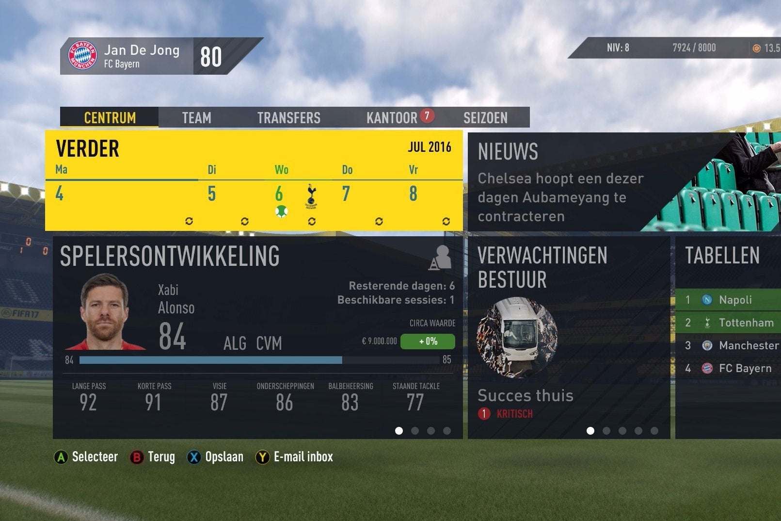 FIFA 17 Career Mode tips en tricks - Succesvolle Manager en Speler Carrière
