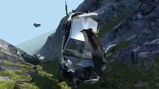 Physics! Watch Some Cars Tumble Down A Mountain