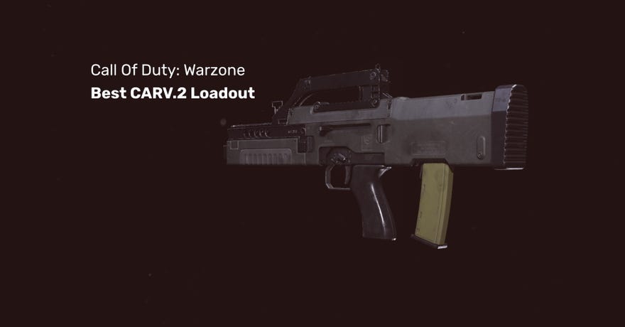 The CARV 2 tactical rifle in Warzone on a blank background.