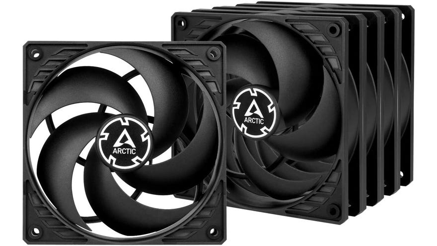 A stack of Arctic case fans