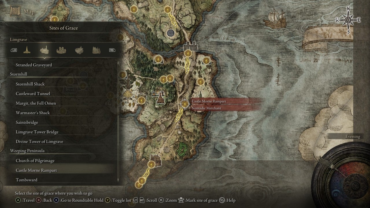 Castle Morne Rampart Grace in Elden Ring