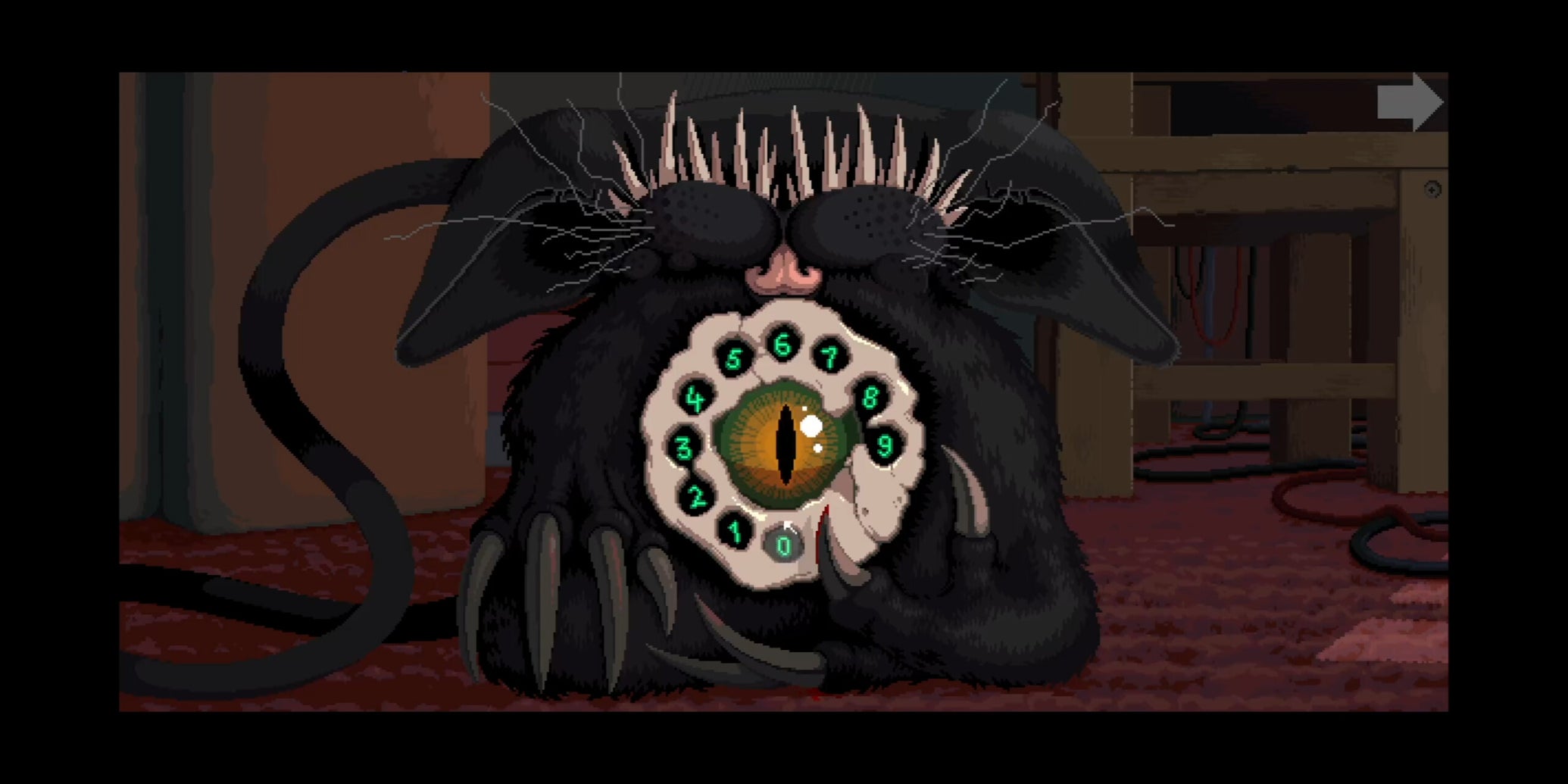 A horrible dial phone that looks like a cat with sharp claws - 1