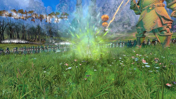 Total War Warhammer 3’s Miao Ying casting magic.