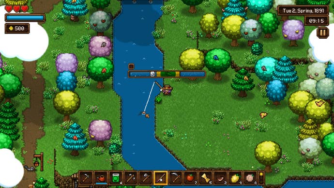 Cattle Country demo fishing in the river